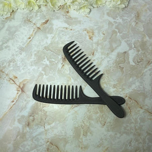 Bone Detangling Wooden Comb - Black - Healthy Hair Clinic